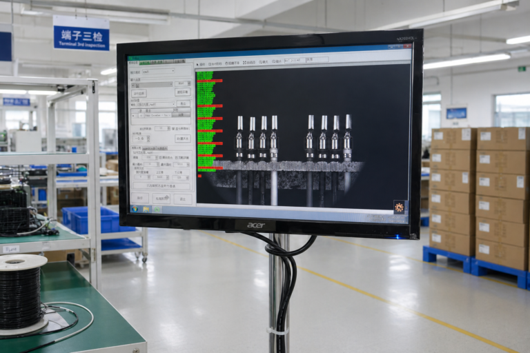 Automatic contacts crimping tester