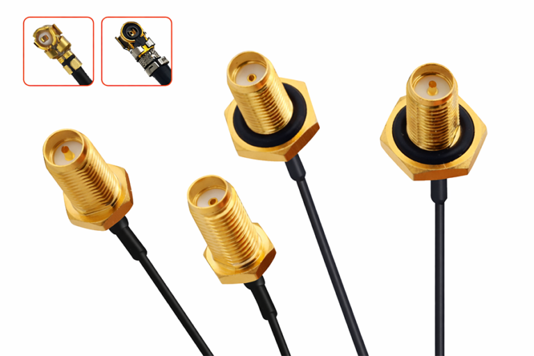 Custom Waterproof SMA to IPEX Coaxial Silver Cable