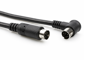 Custom 8-Pin Mini-DIN Straight to 90-Degree Right Angle Cable