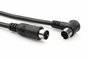 Custom 8-Pin Mini-DIN Straight to 90-Degree Right Angle Cable