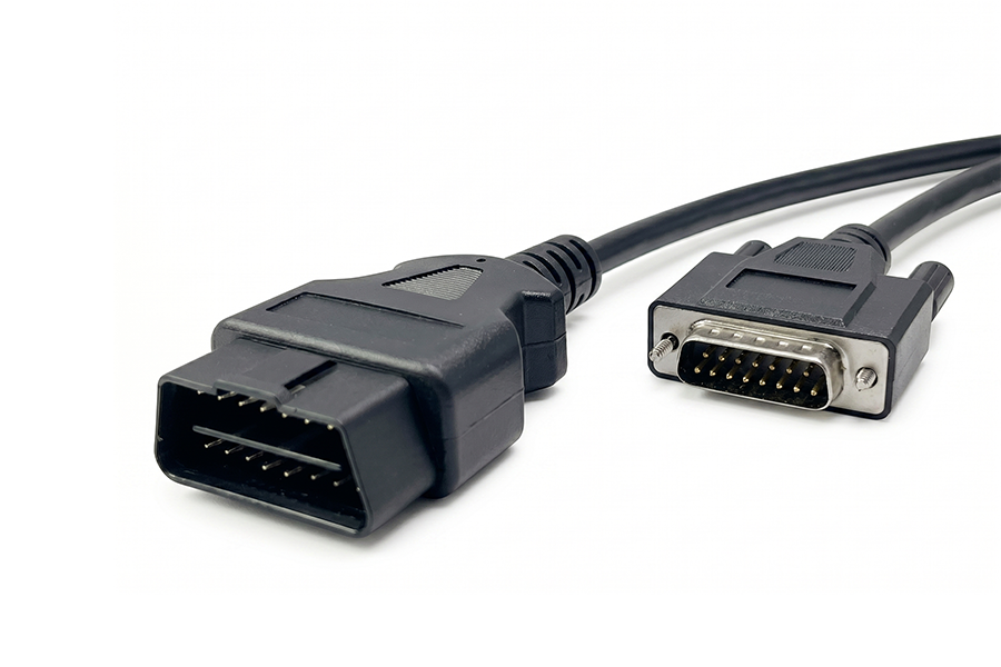 Custom OBD2 16-Pin Male to DB15 Male Diagnostic Scanner Cable - Image 3
