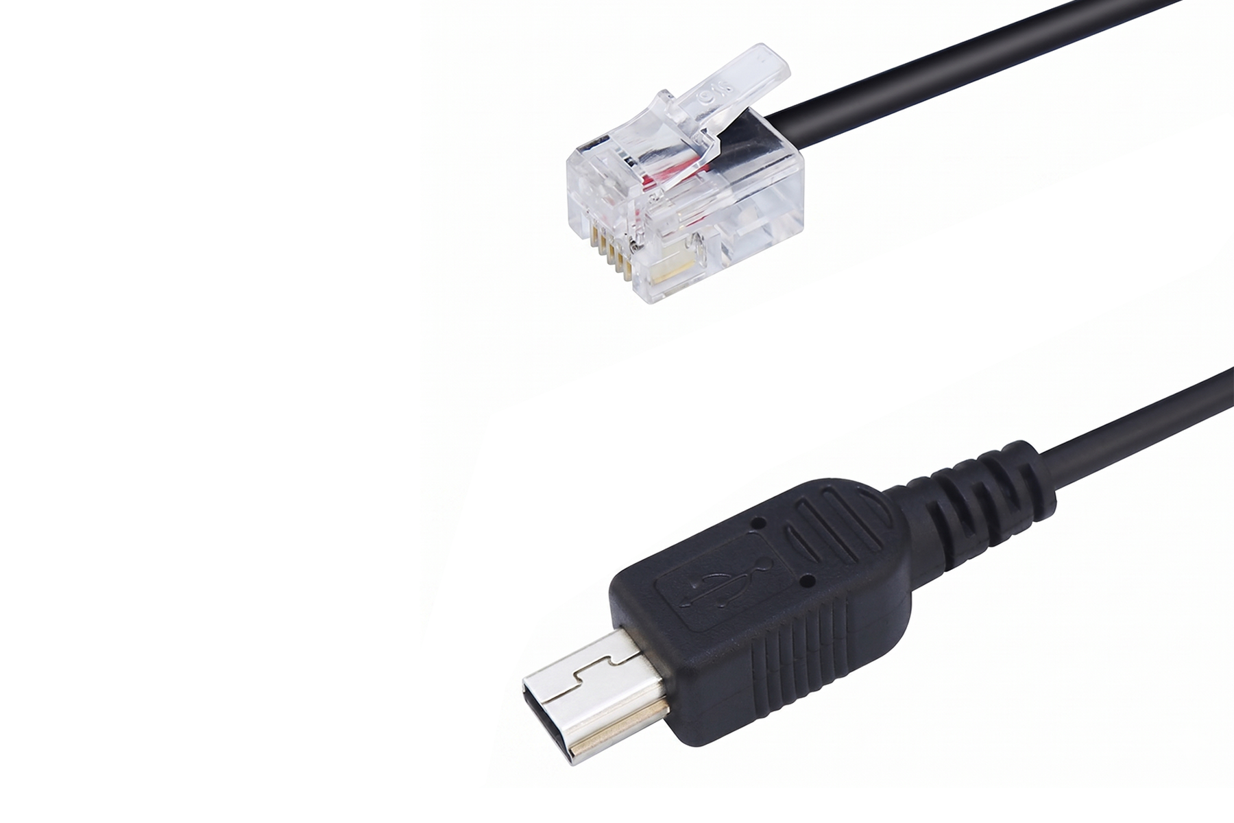 Mini USB 5-Pin Male to RJ11 6P6C Serial Data Cable