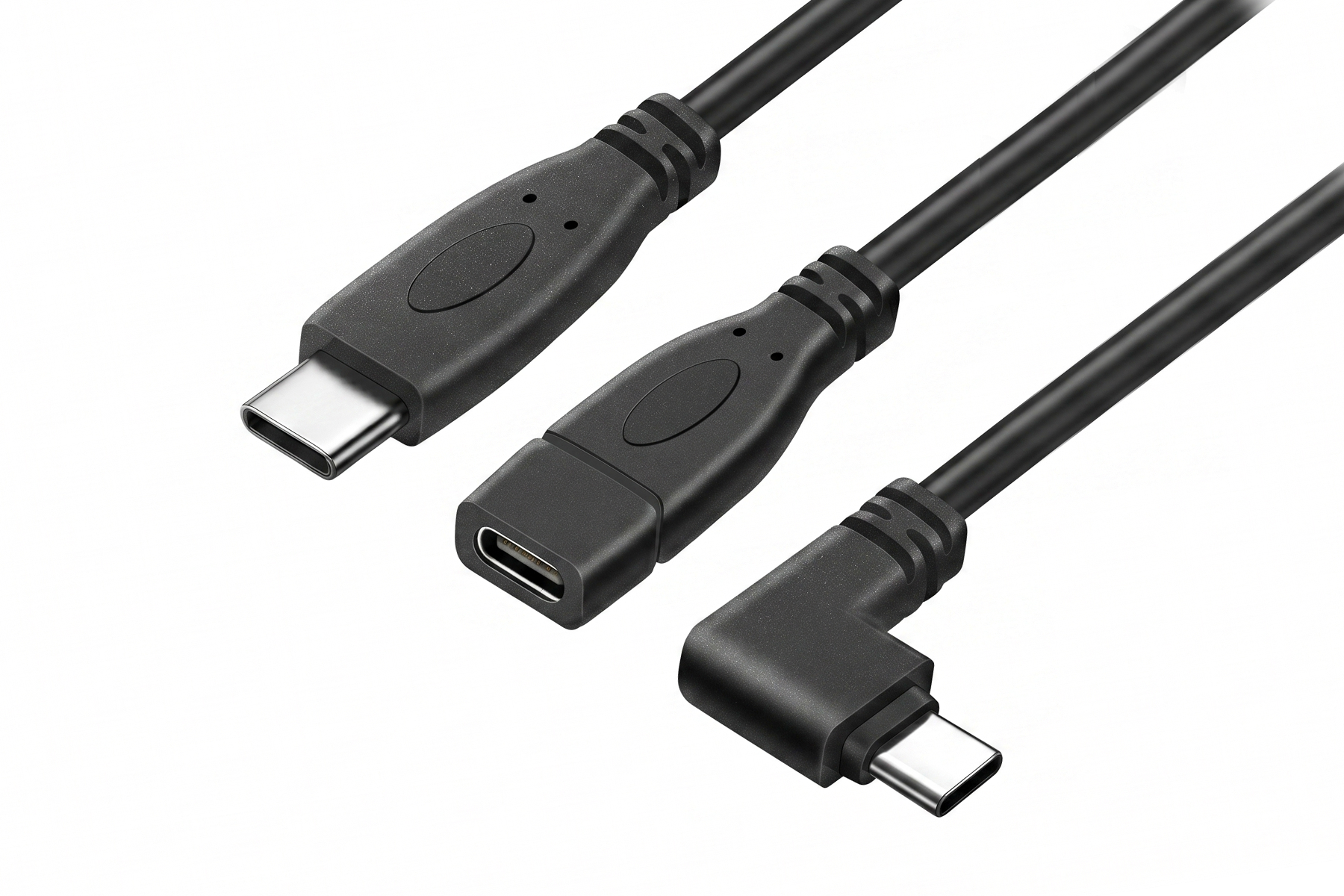USB Type-C Cable Assemblies (Straight & Right-Angle Overmolding)
