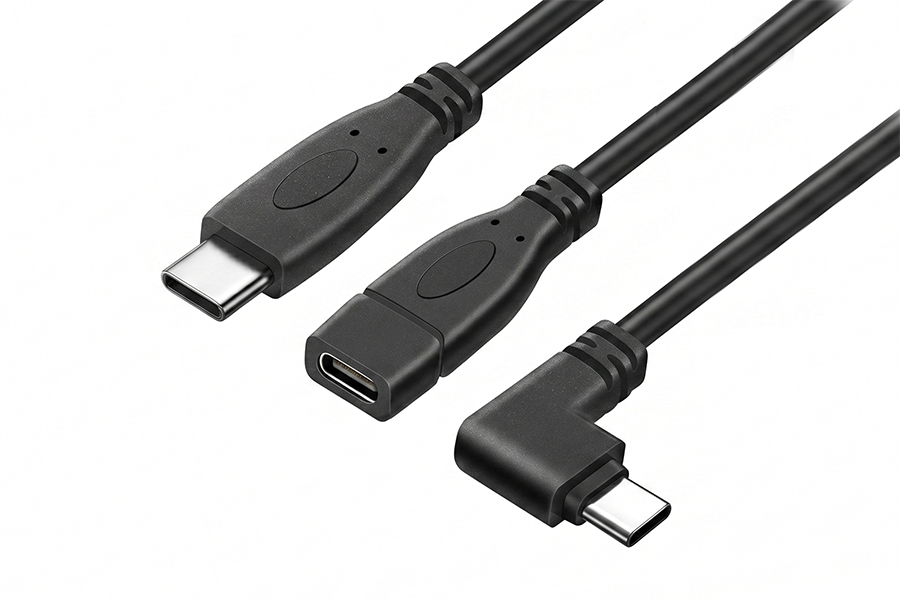 USB Type-C Cable Assemblies (Straight & Right-Angle Overmolding)